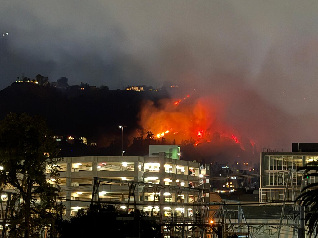 Three photos from the Los angeles fires.